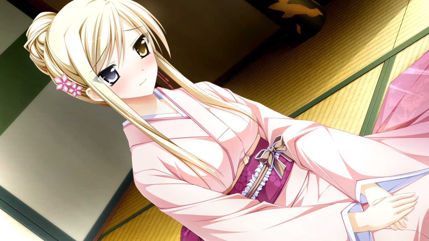 ensemble_(company), game_cg, heterochromia, kimishima_ao, kimono, otome_ga_tsumugu_koi_no_canvas, shishidou_chiharu_flamsteed