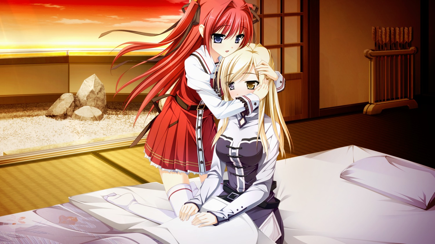 ensemble_(company), game_cg, heterochromia, kimishima_ao, ootori_rena, otome_ga_tsumugu_koi_no_canvas, seifuku, shishidou_chiharu_flamsteed