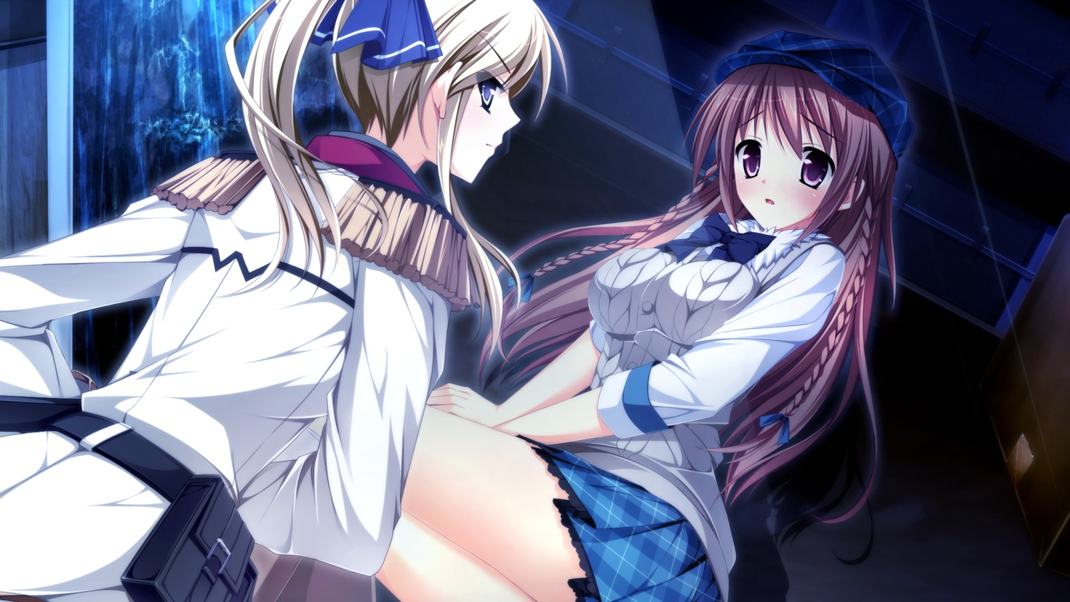 ensemble_(company), game_cg, kimishima_ao, miyama_mizuki, otome_ga_tsumugu_koi_no_canvas, shishidou_chiharu_flamsteed, trap, uniform