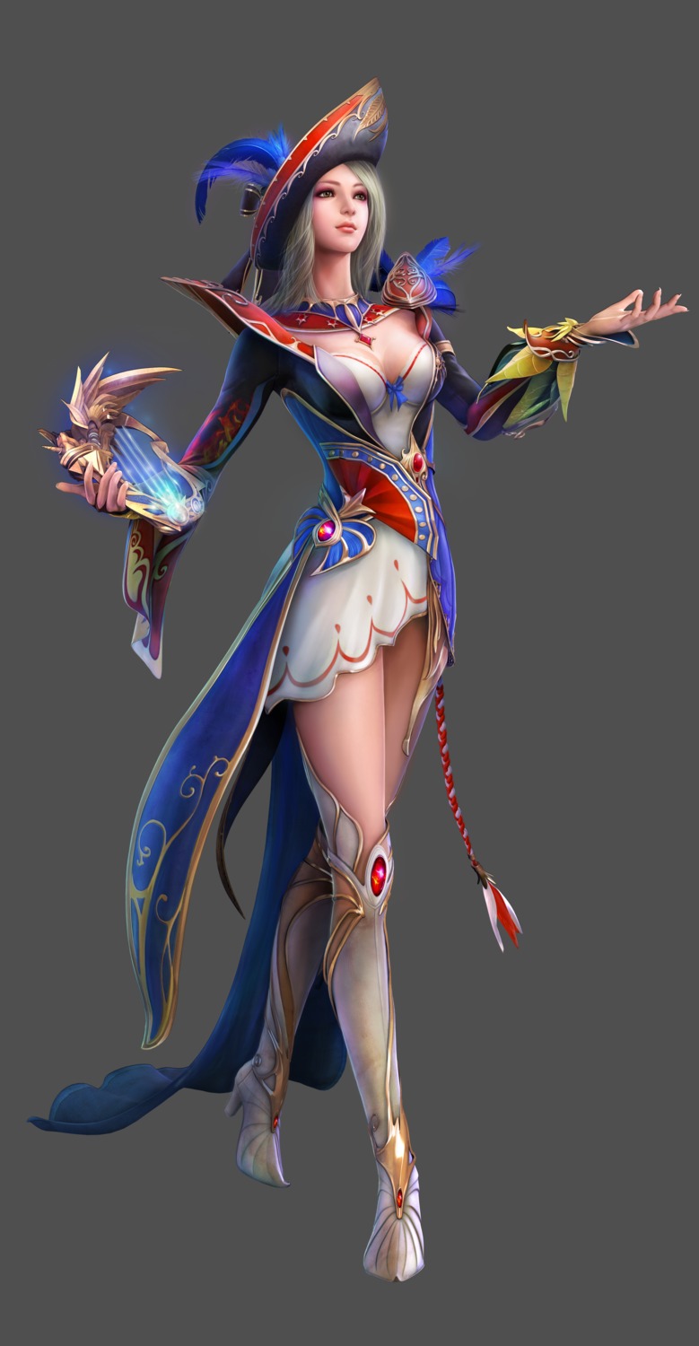 cleavage, forsaken_world, tagme, thighhighs