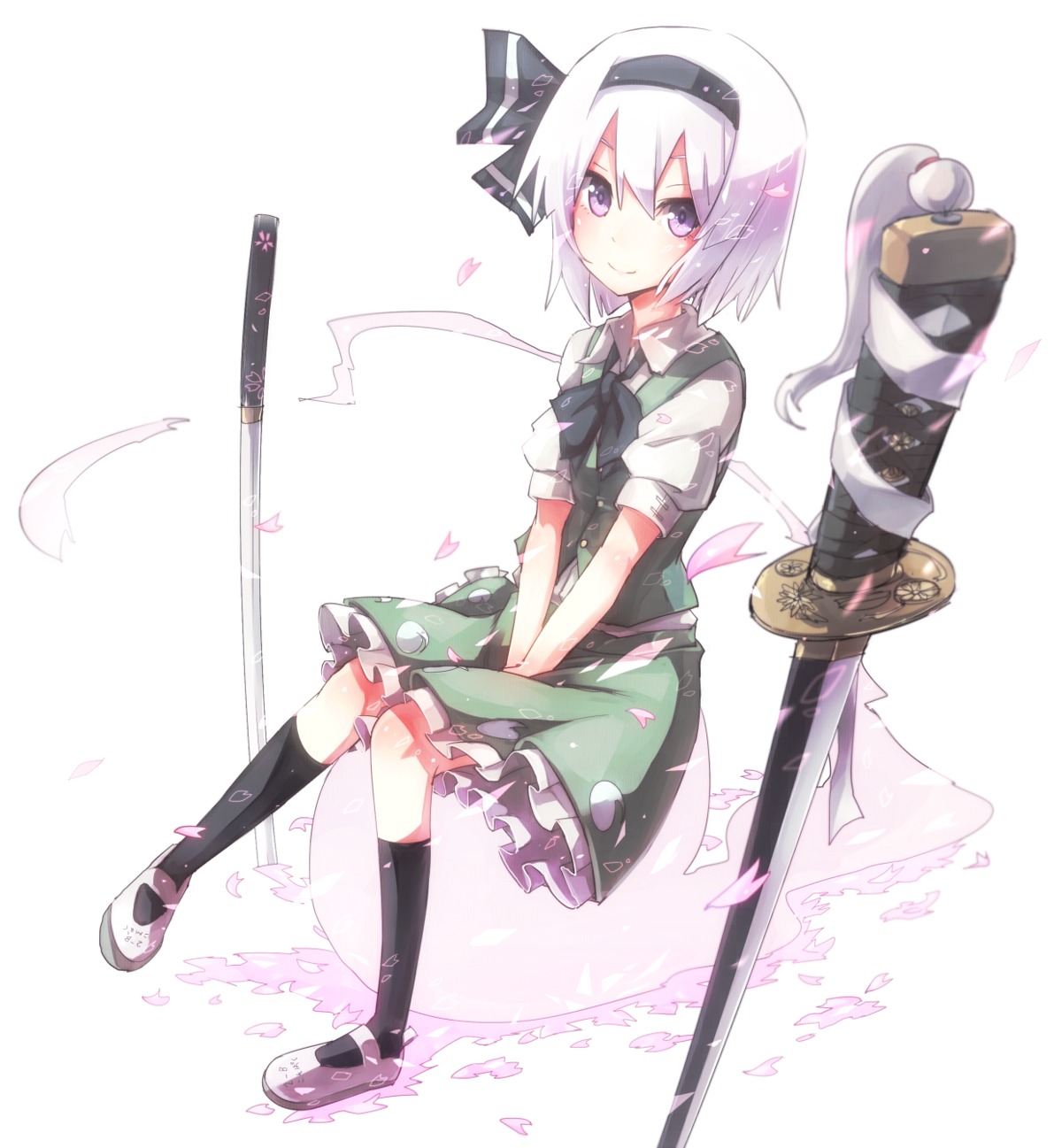 konpaku_youmu, myon, shirofox, sword, touhou