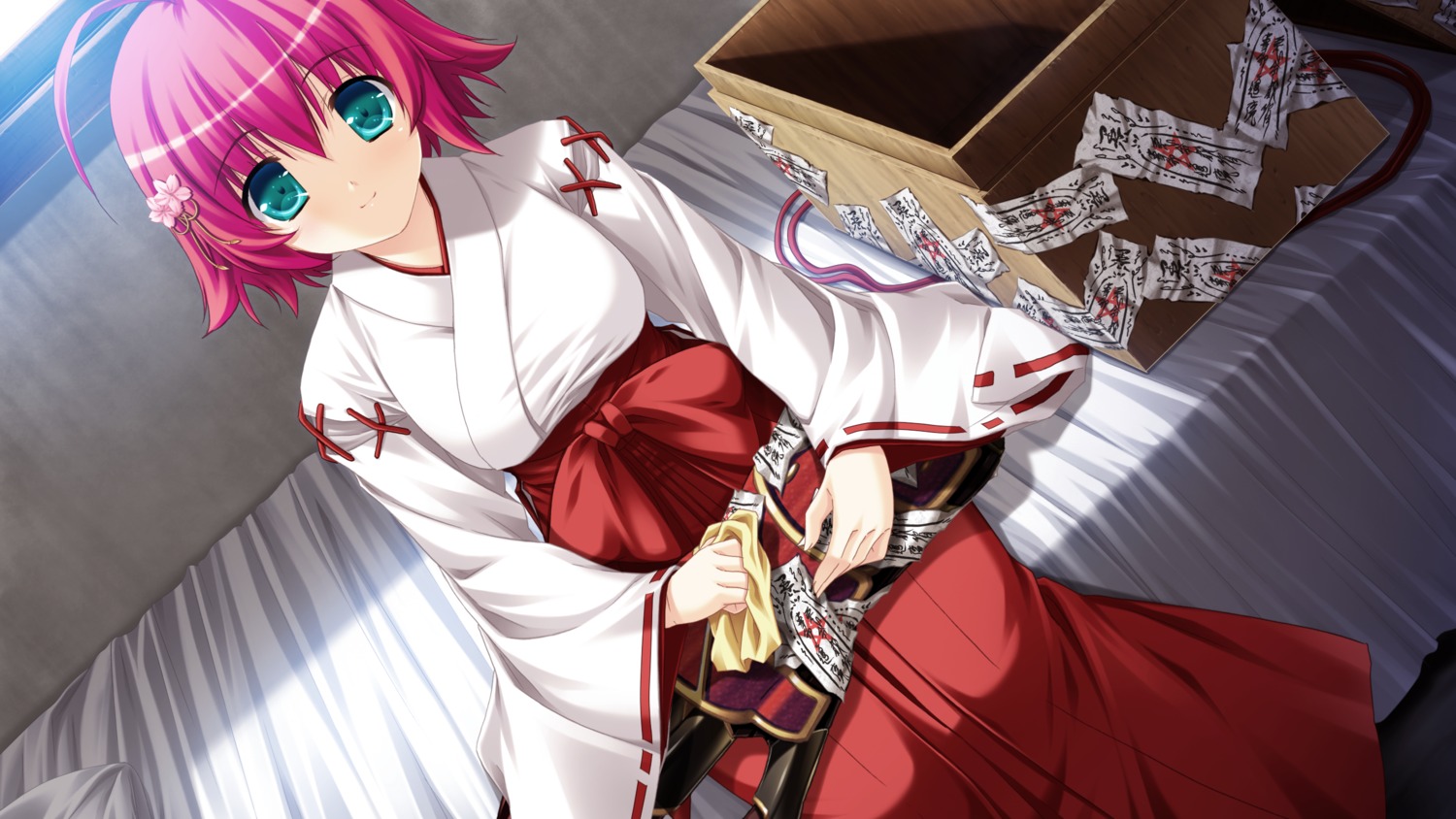 3rd_eye, game_cg, miko, sakaki_maki, shinigami_no_testament, takamiya_ayumu