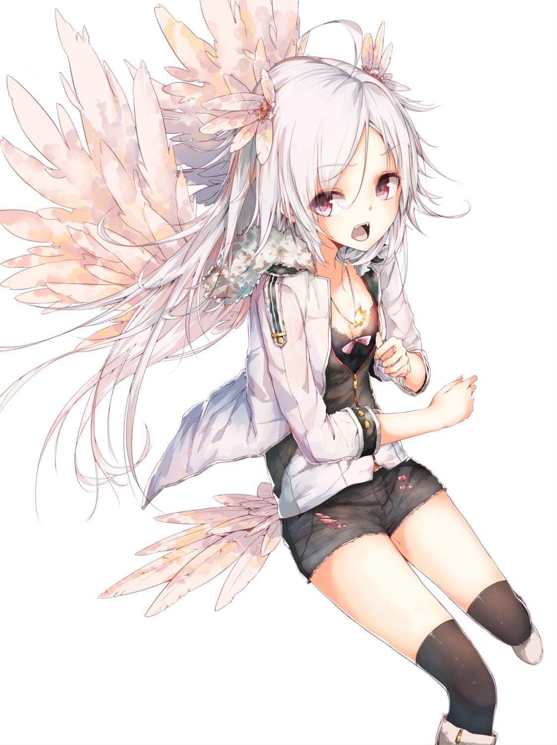 la-na, thighhighs, wings