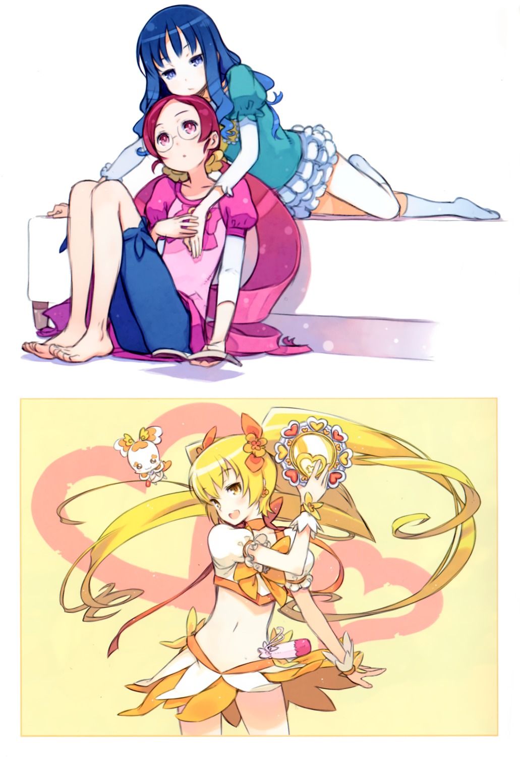 granada_level9, hanasaki_tsubomi, heartcatch_precure!, kuroboshi_kouhaku, kurumi_erika, myoudouin_itsuki, potpourri_(precure), precure