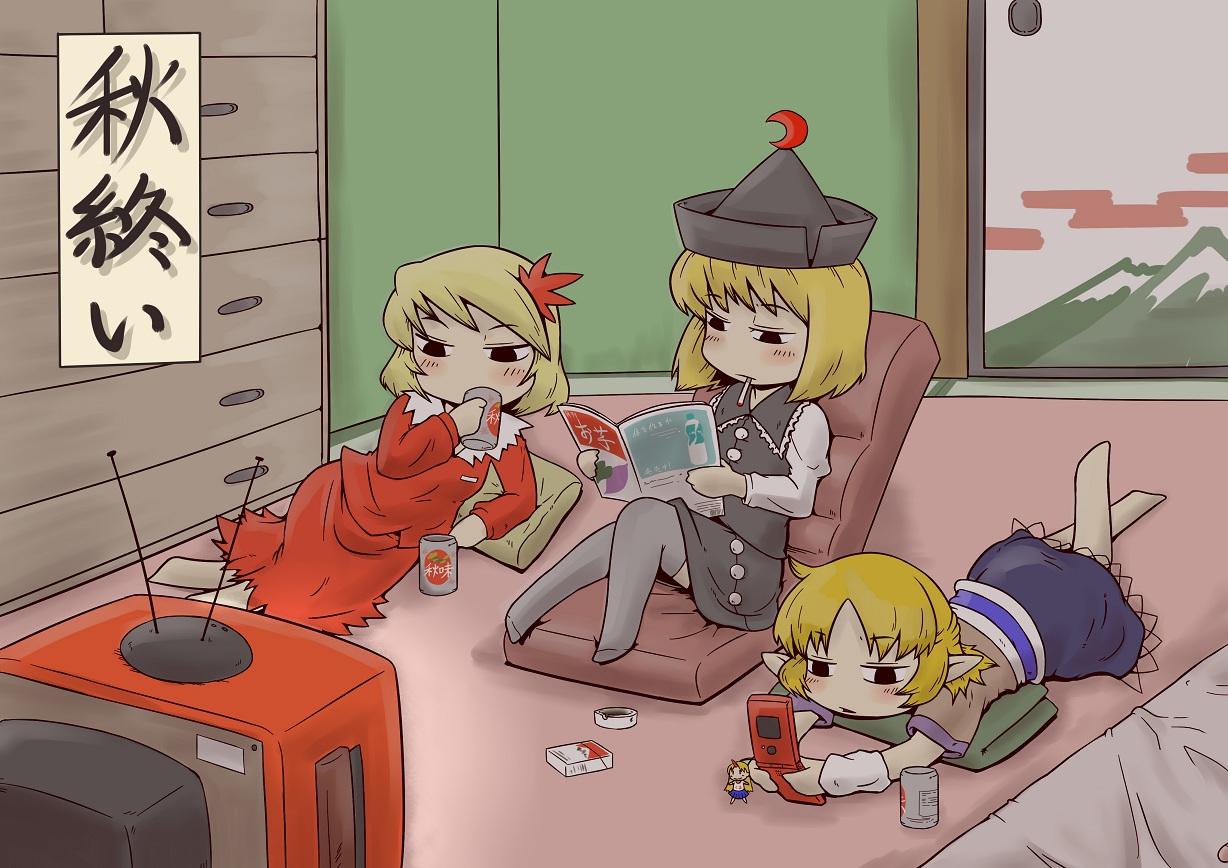 aki_shizuha, lunasa_prismriver, mizuhashi_parsee, touhou, zannen_na_hito