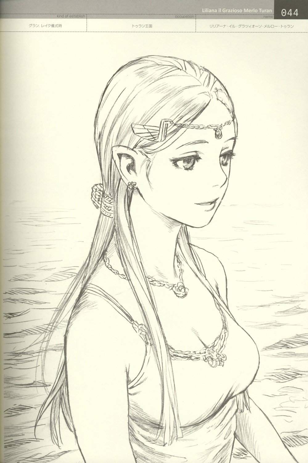 last_exile:_ginyoku_no_fam, liliana_il_grazioso_merlo_turan, line_art, monochrome, range_murata