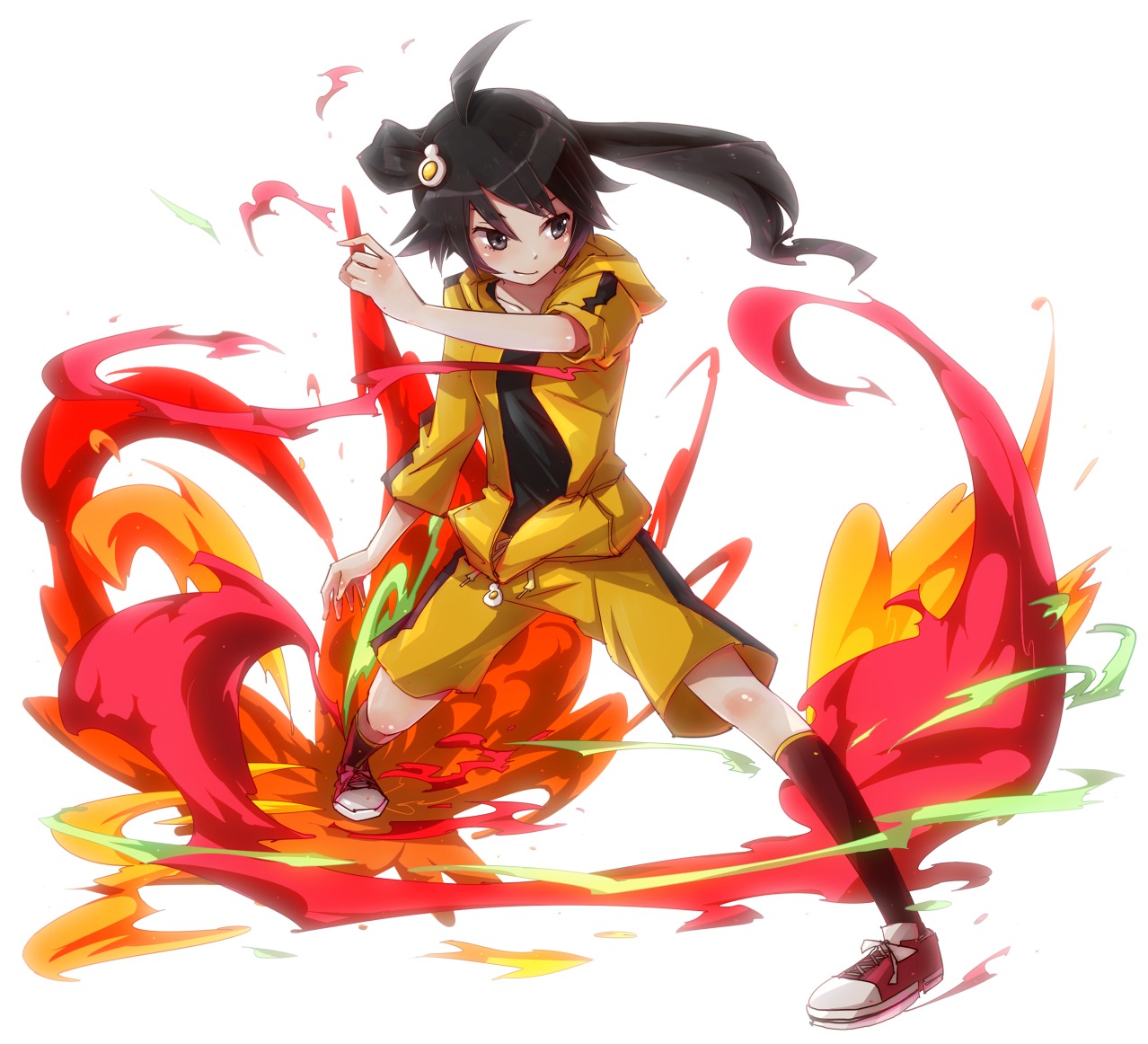 araragi_karen, bakemonogatari, monogatari_(series), nisemonogatari, shirofox