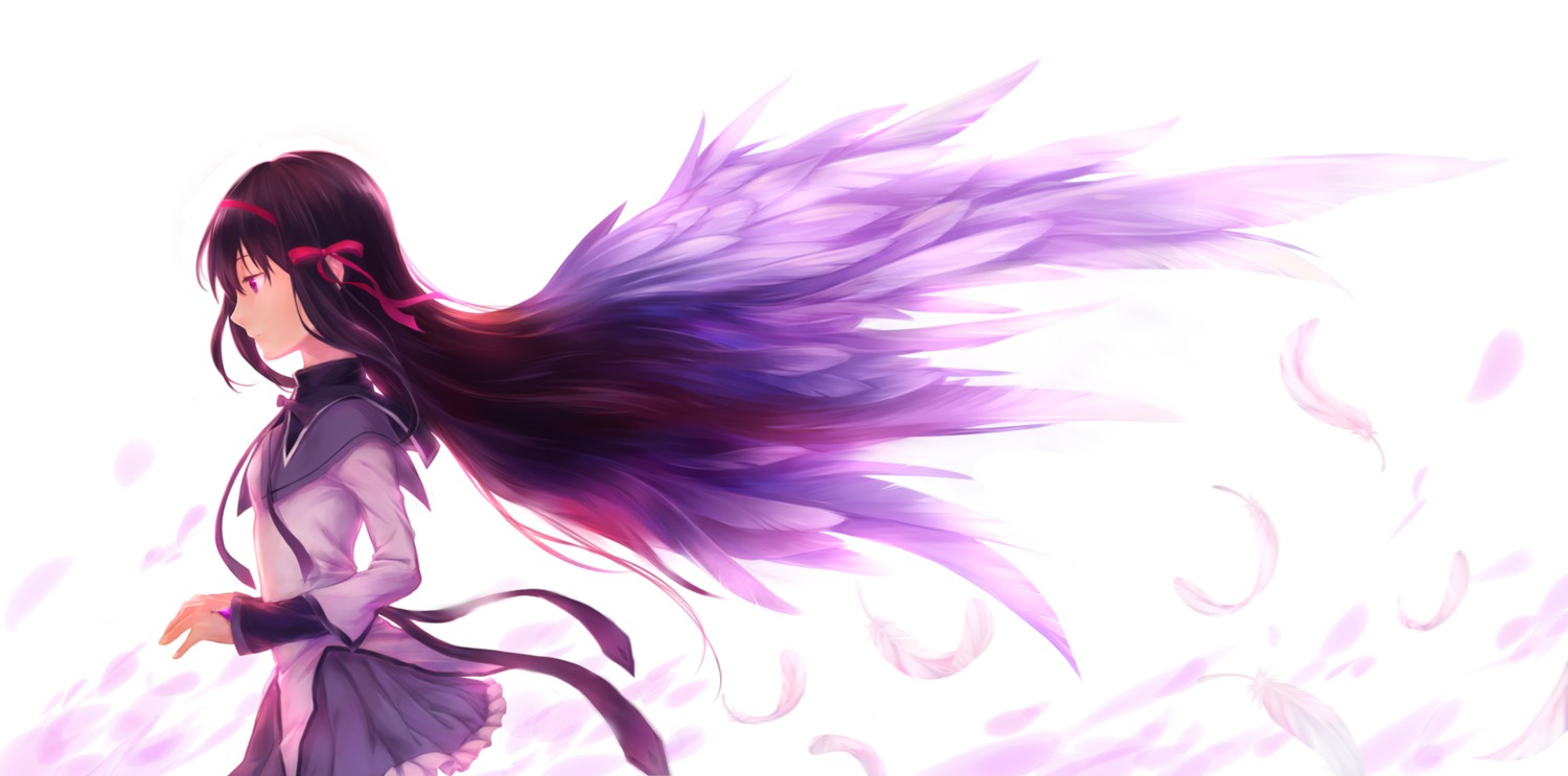 akemi_homura, azmodan, mahou_shoujo_madoka_magica, wings