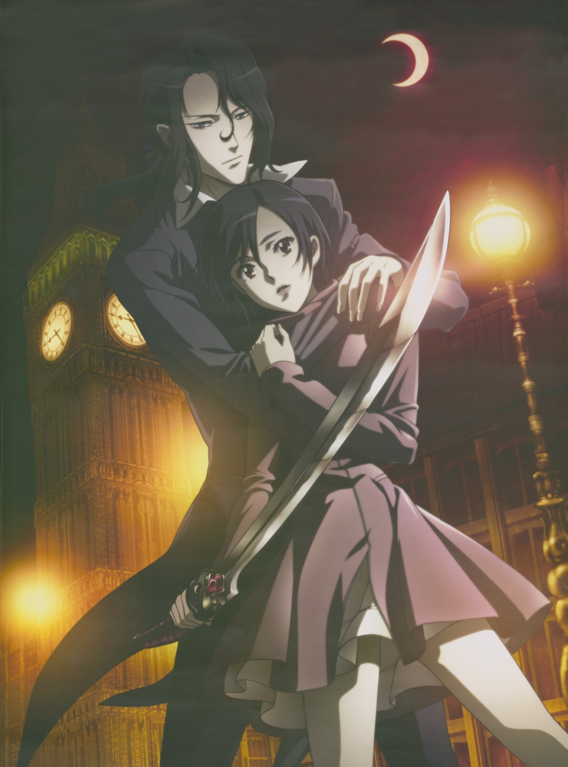 blood+, blood_the_last_vampire, haji, otonashi_saya, sword