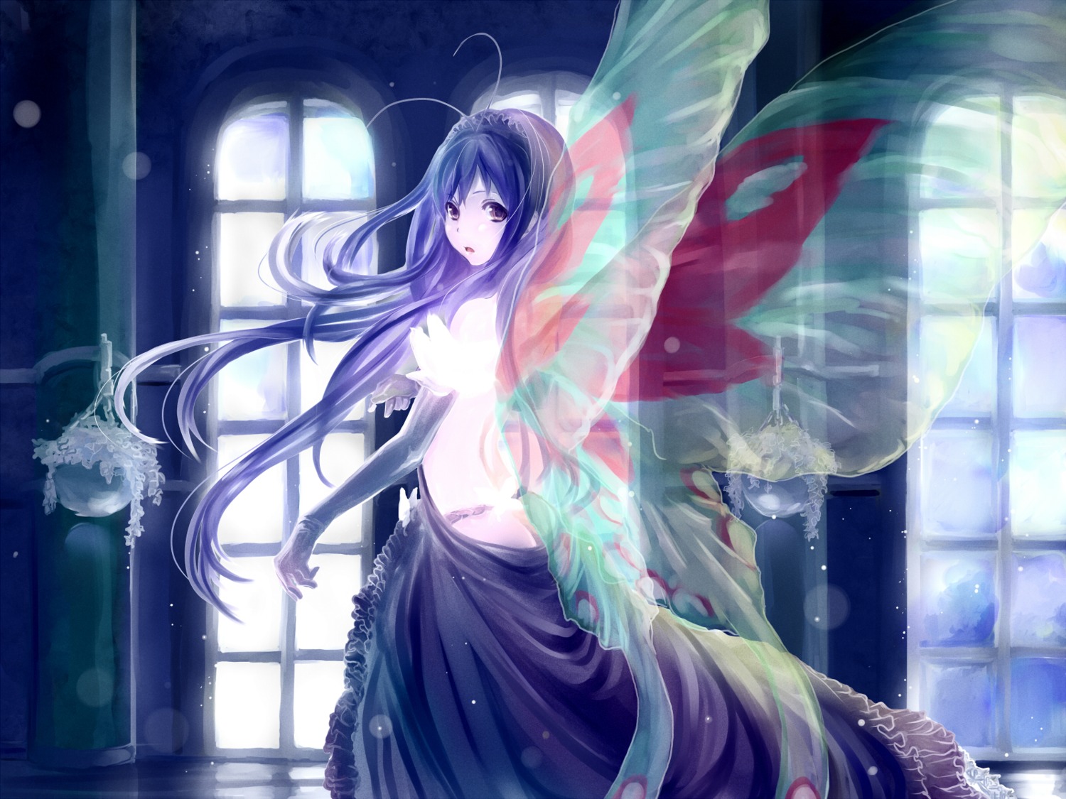 accel_world, dress, kuroba_sayuki, poker-face-008, wallpaper, wings