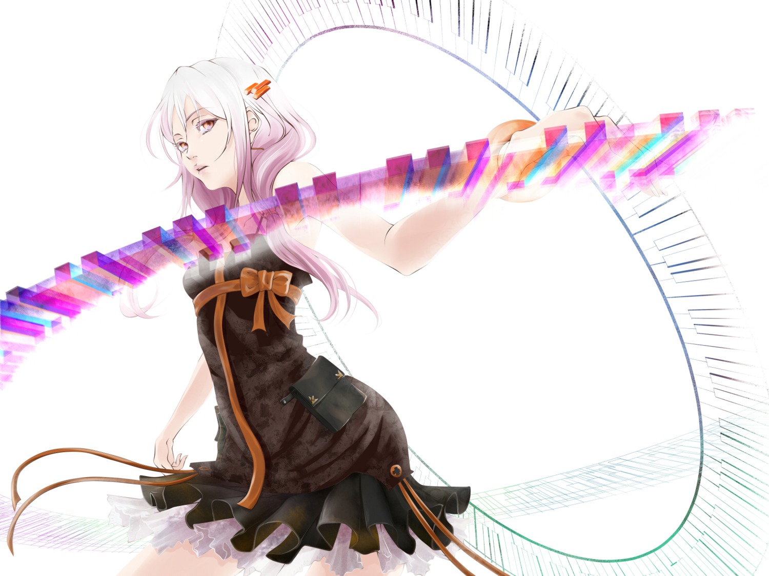 dress, guilty_crown, poker-face-008, wallpaper, yuzuriha_inori