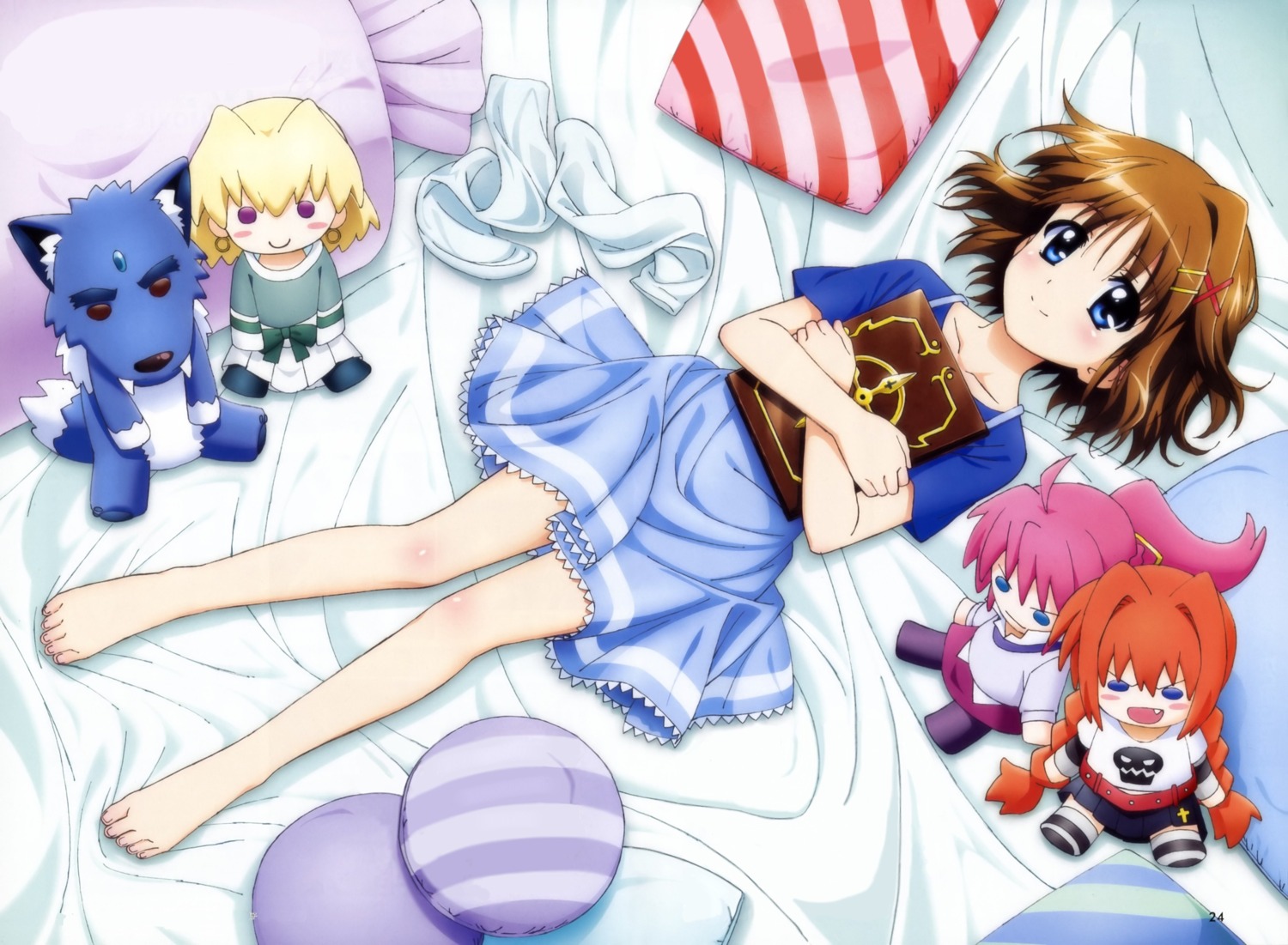 detexted, feet, mahou_shoujo_lyrical_nanoha, mahou_shoujo_lyrical_nanoha_a's, tamaki_shingo, yagami_hayate