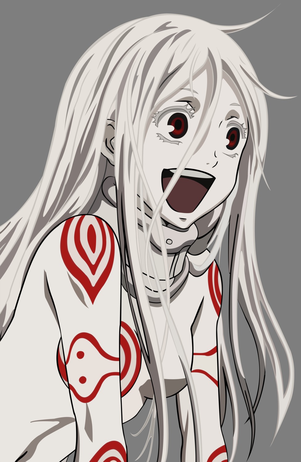 bodysuit, deadman_wonderland, shiro_(deadman_wonderland), transparent_png, vector_trace, yamada_masaki