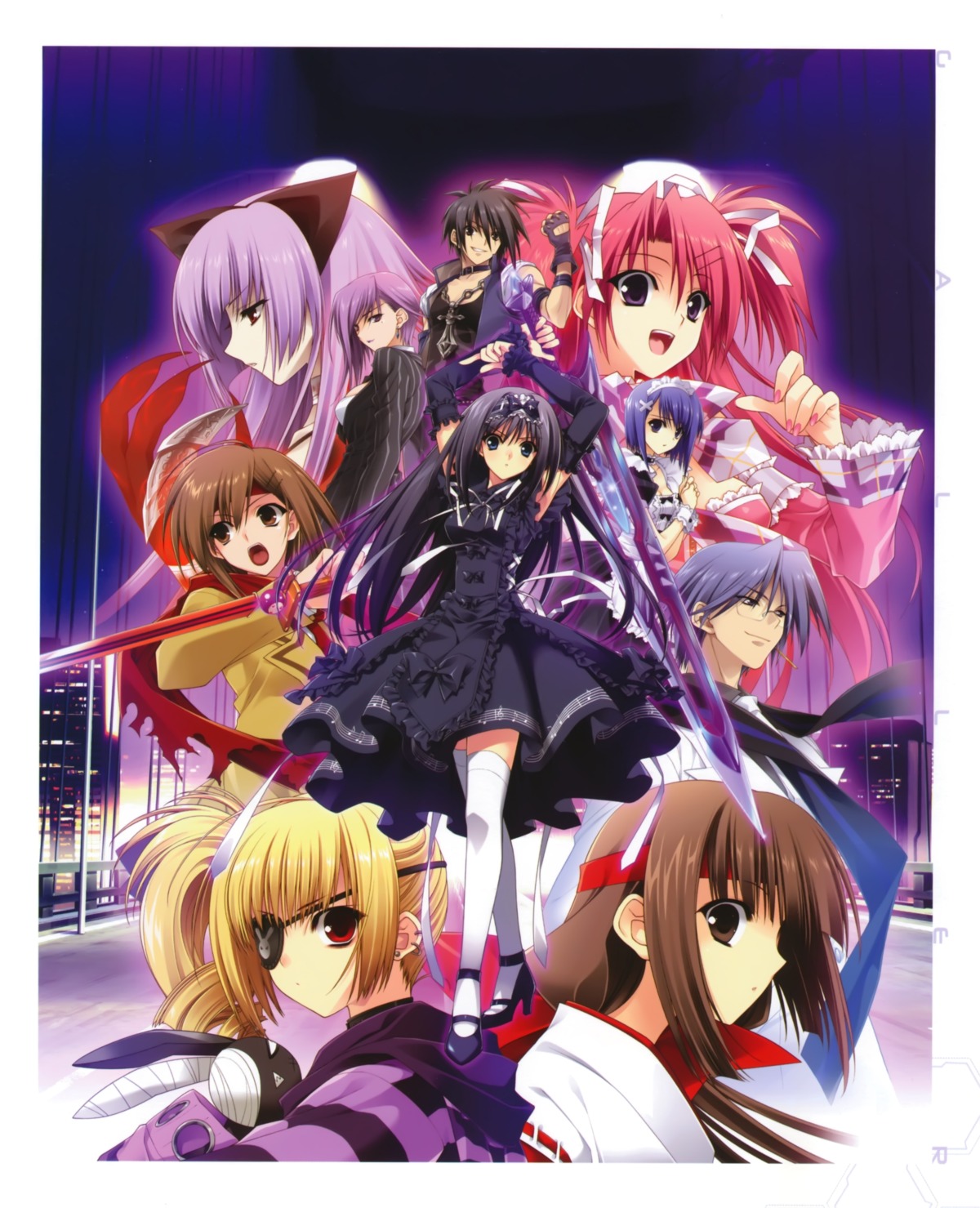 cocoa_(phantom_breaker), eyepatch, fujibayashi_yuzuha, kanzaki_tokiya, kouno_itsuki, kumon_waka, m_(phantom_breaker), maid