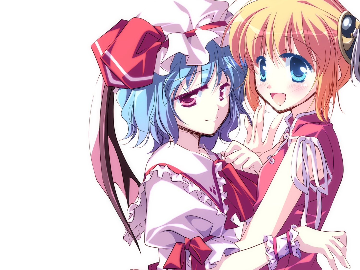 crossover, frac, gintama, kagura, motomiya_mitsuki, remilia_scarlet, touhou, wallpaper