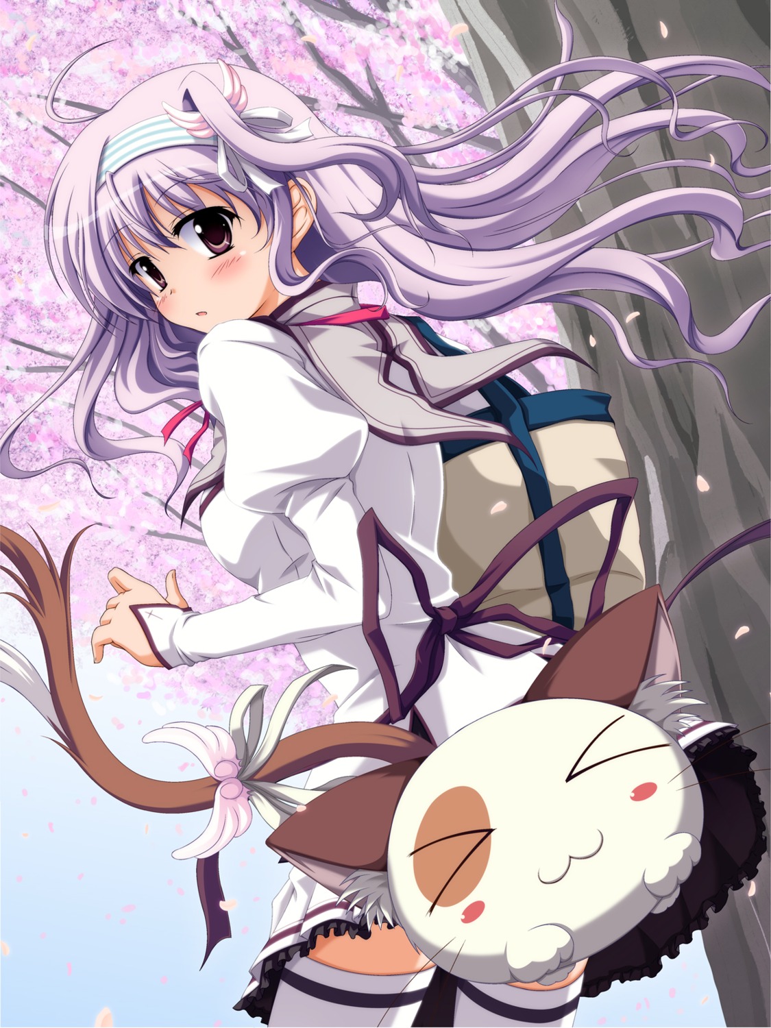 amaha_miu, mashiroiro_symphony, pannya, seifuku, shira-nyoro, thighhighs