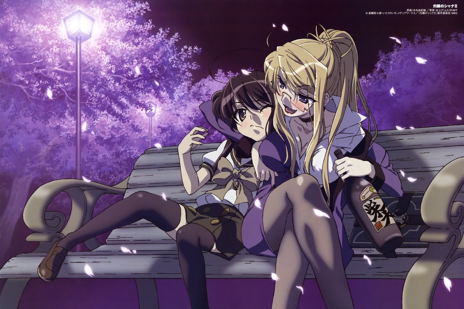 hiyamizu_yukie, margery_daw, megane, pantyhose, sake, seifuku, shakugan_no_shana, shana