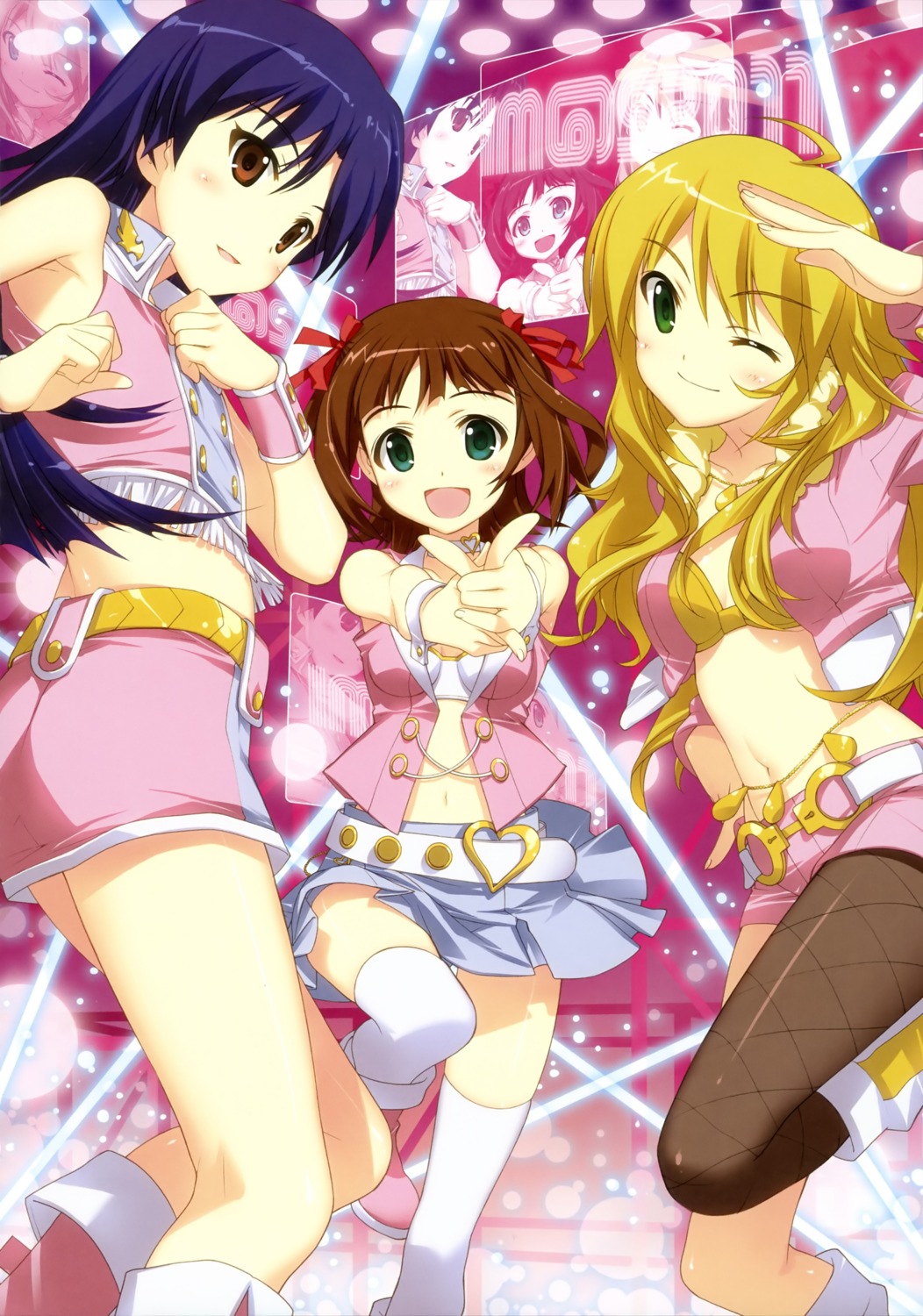 amami_haruka, fujima_takuya, hoshii_miki, kisaragi_chihaya, the_idolm@ster, the_idolm@ster_break!, thighhighs