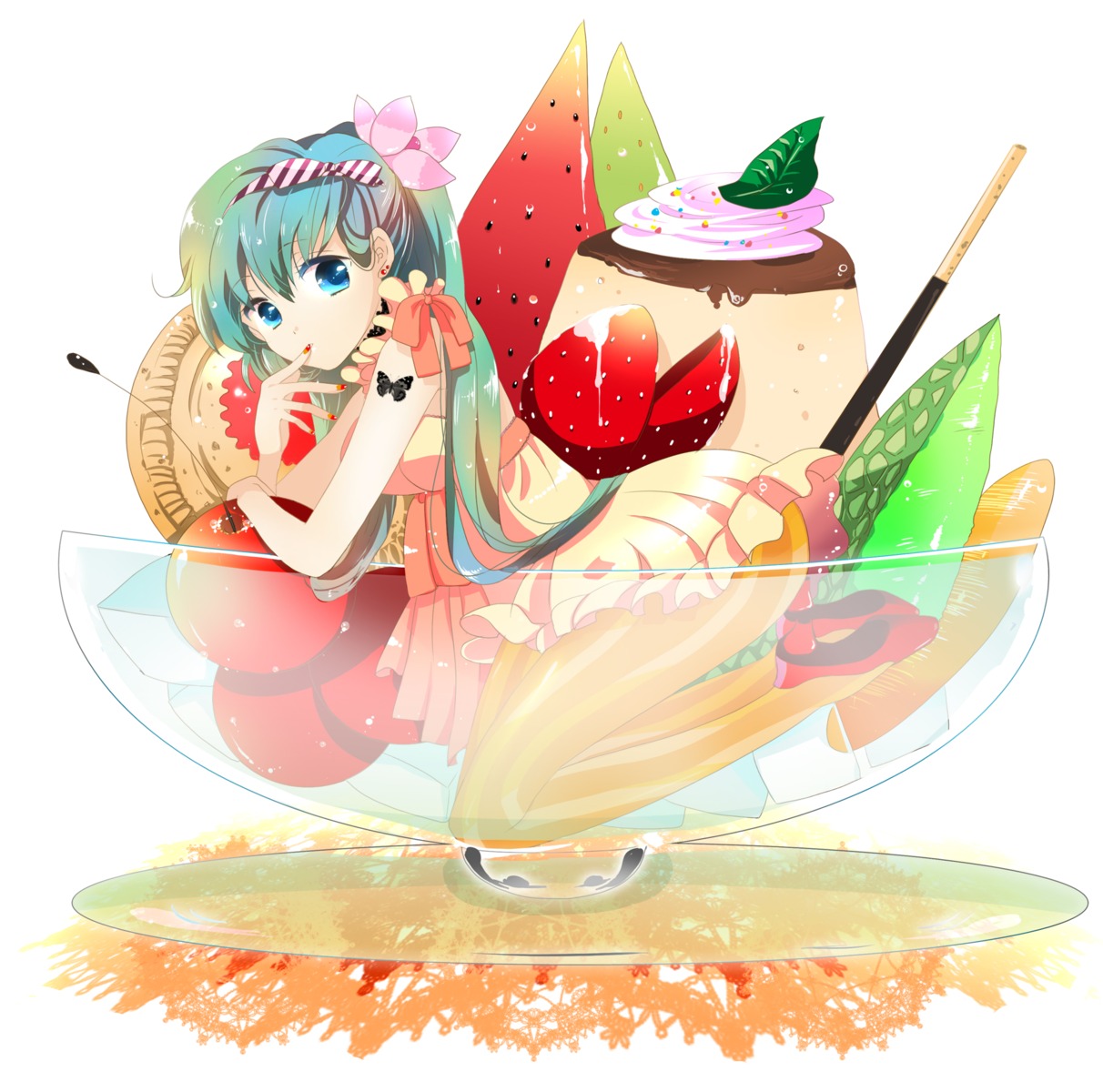 dress, hatsune_miku, marirero_a, pantyhose, vocaloid
