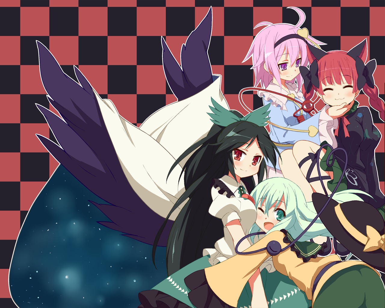 9law, animal_ears, kaenbyou_rin, komeiji_koishi, komeiji_satori, nekomimi, reiuji_utsuho, touhou