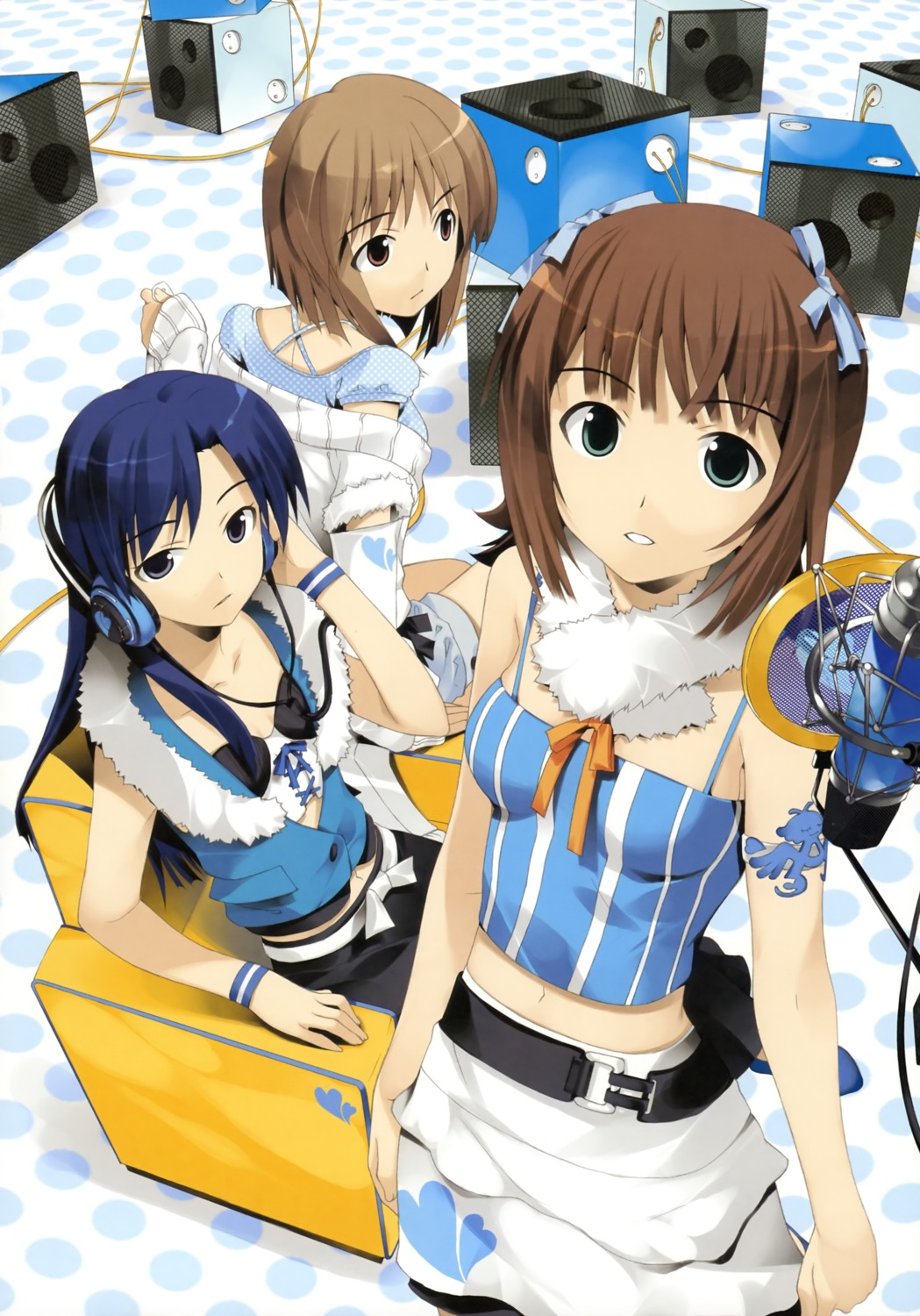 amami_haruka, fujima_takuya, hagiwara_yukiho, headphones, kisaragi_chihaya, the_idolm@ster, the_idolm@ster_break!
