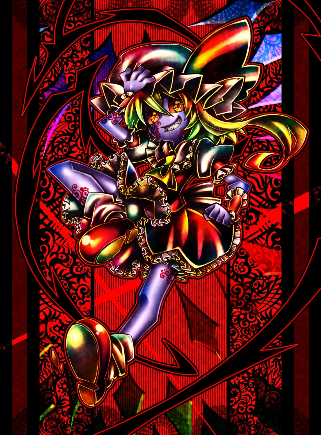 dress, flandre_scarlet, ninomae, touhou, wings