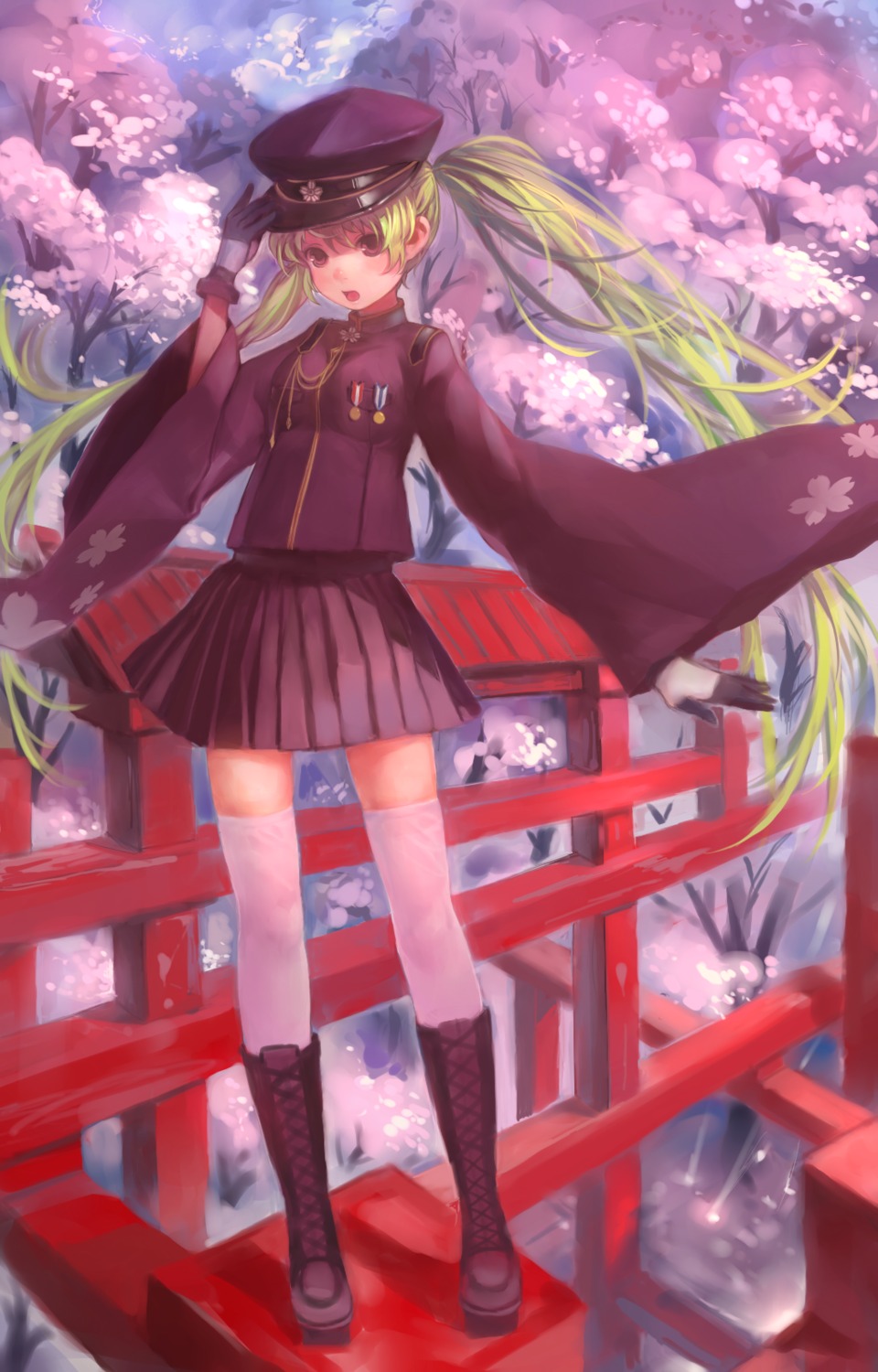 hatsune_miku, senbon-zakura_(vocaloid), thighhighs, vocaloid, zrero