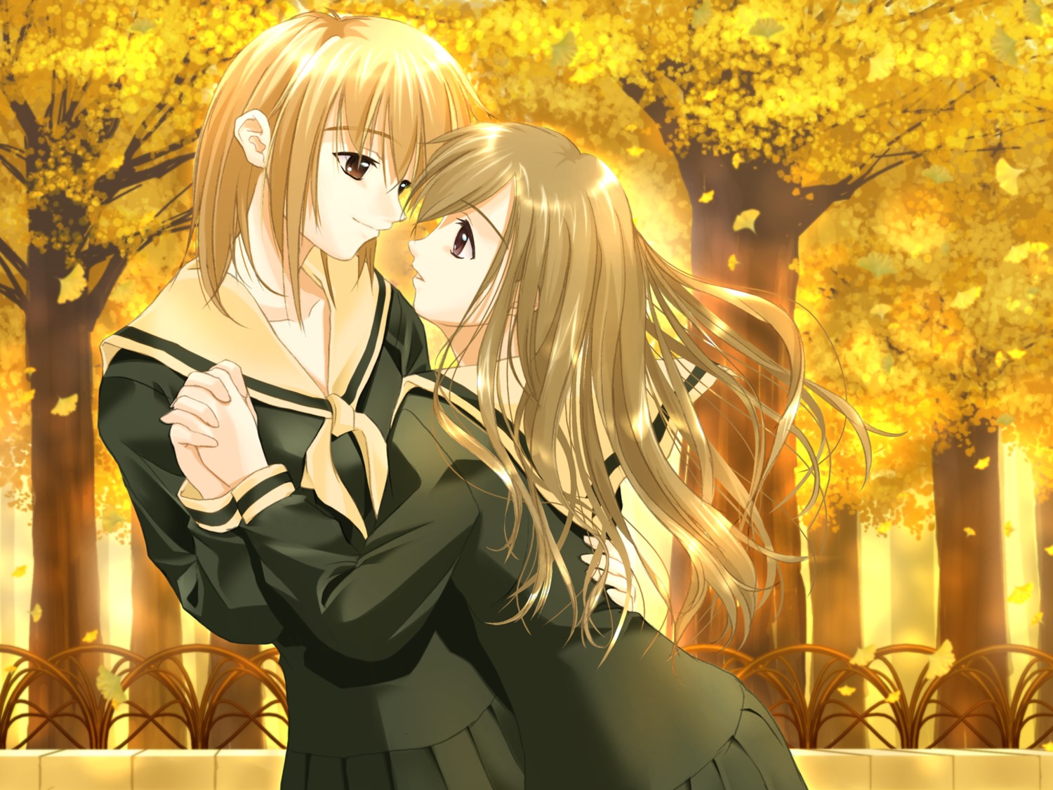 chain-reaction, maria-sama_ga_miteru, satou_sei, seifuku, shinonome_kazuhiko, toudou_shimako, wallpaper