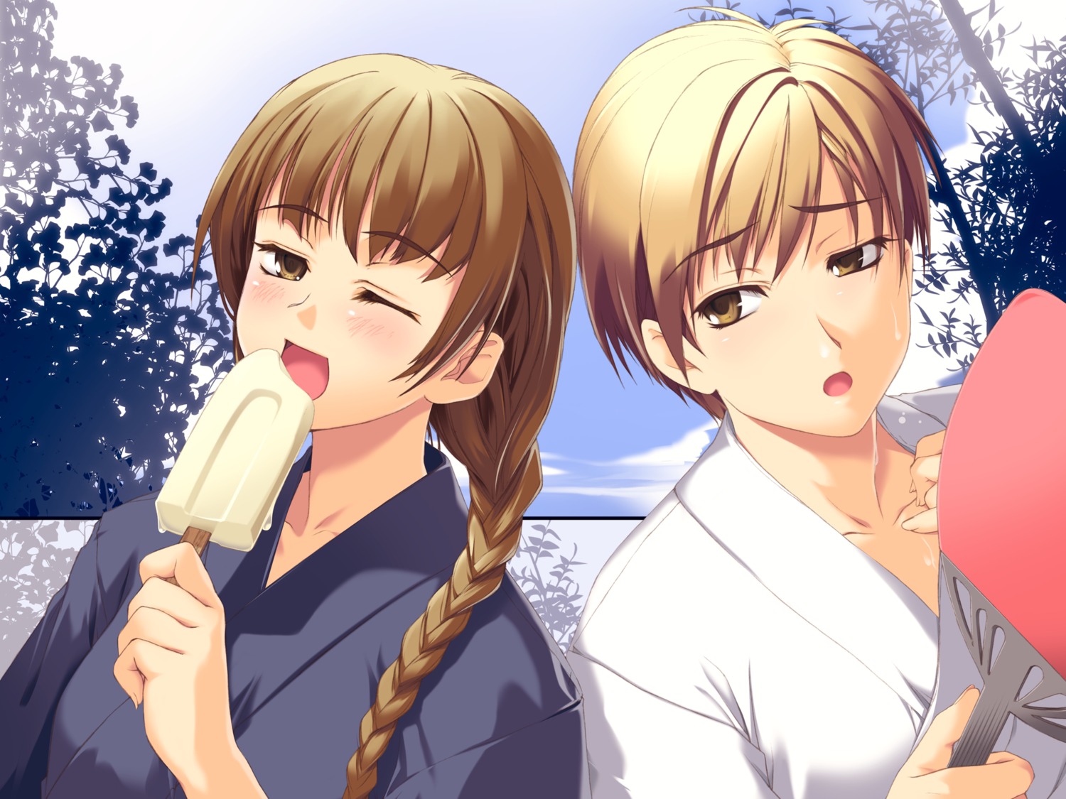 araya_(rough_sketch_paper), chain-reaction, hasekura_rei, maria-sama_ga_miteru, shimazu_yoshino