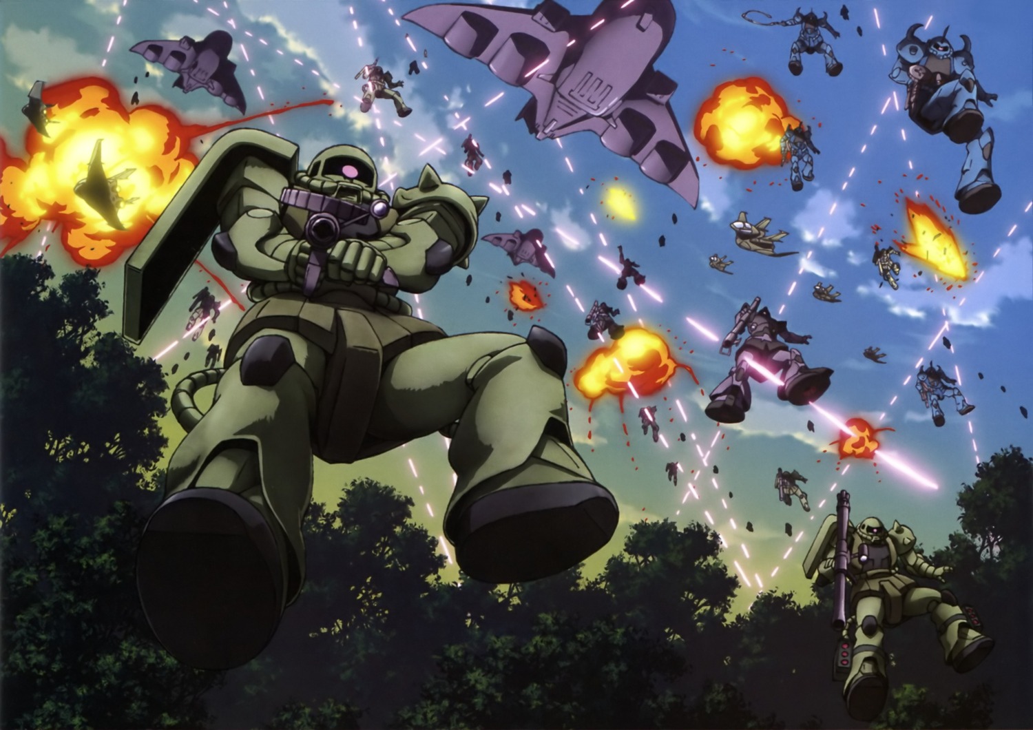 gouf, gun, gundam, mecha, mobile_suit_gundam, ms-06_zaku_ii, ms-09_dom