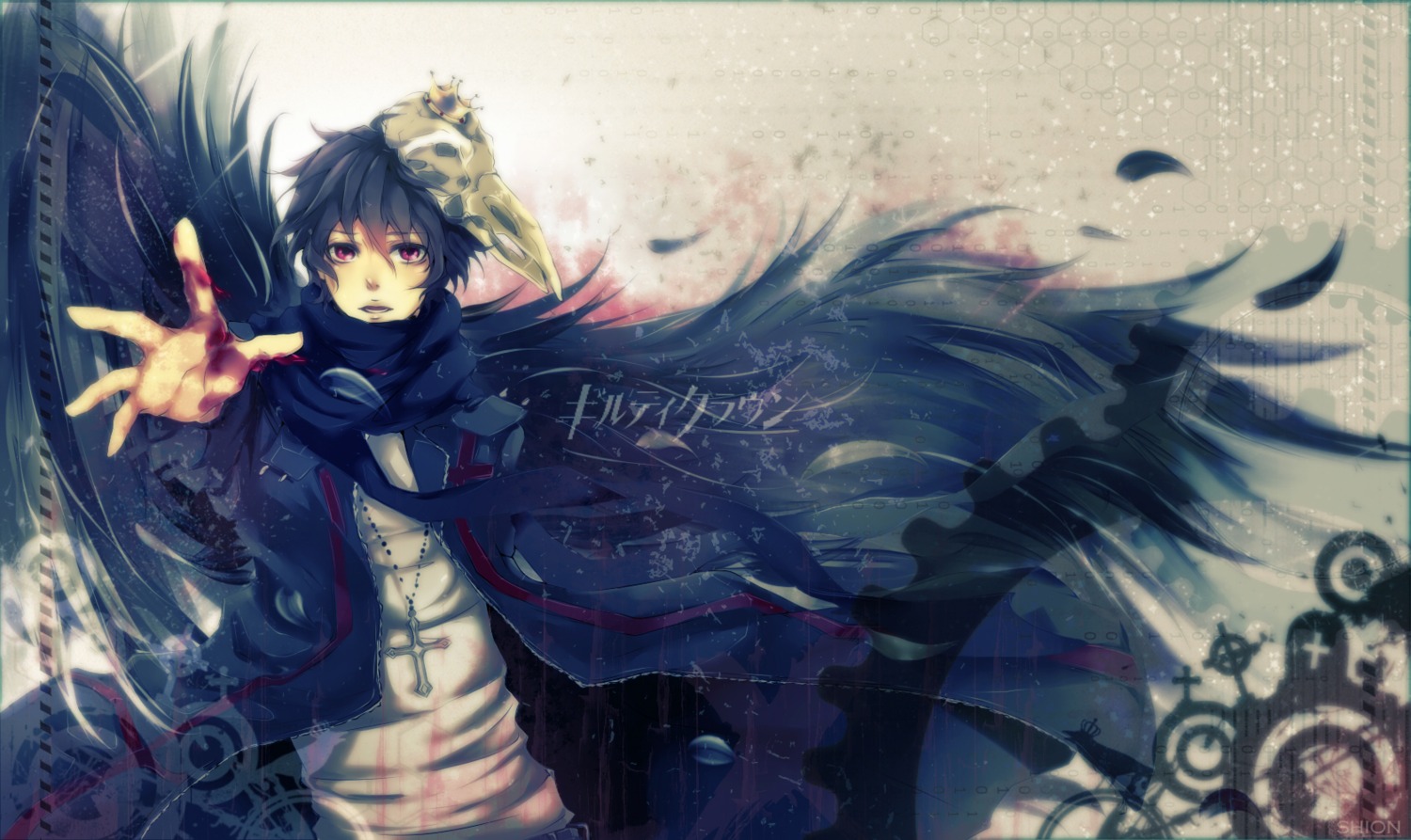 guilty_crown, male, ouma_shuu, shion_(pixiv), wings