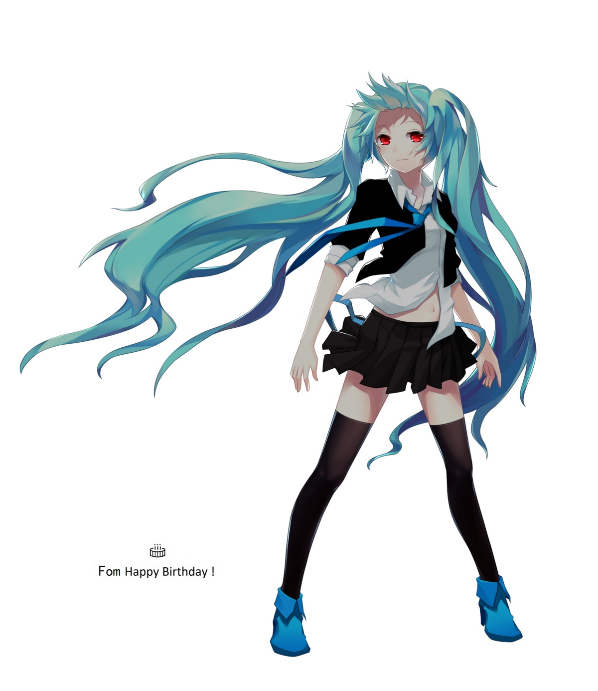 hatsune_miku, lightofheaven, thighhighs, vocaloid