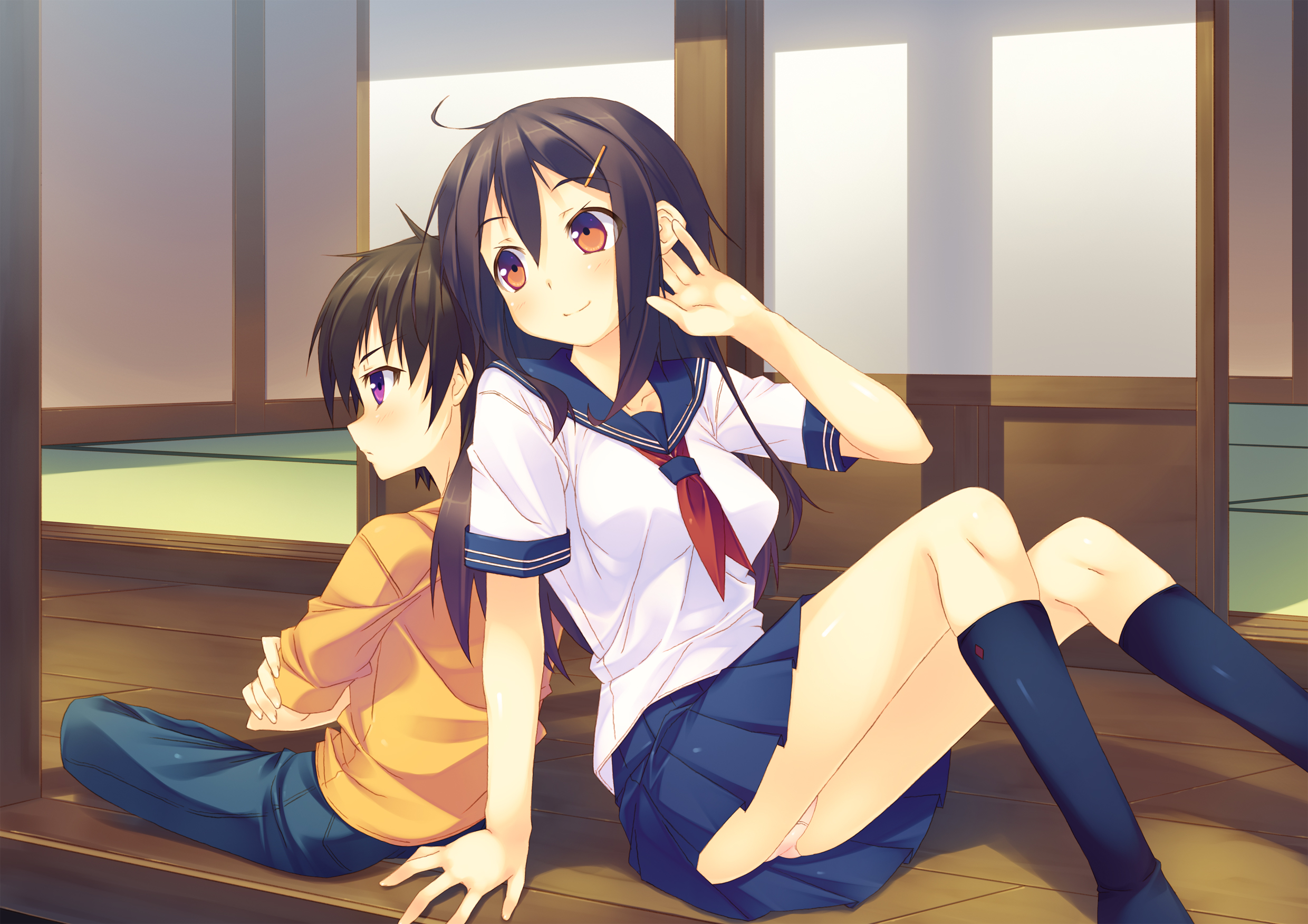 kazushiki_midori, pantsu, seifuku