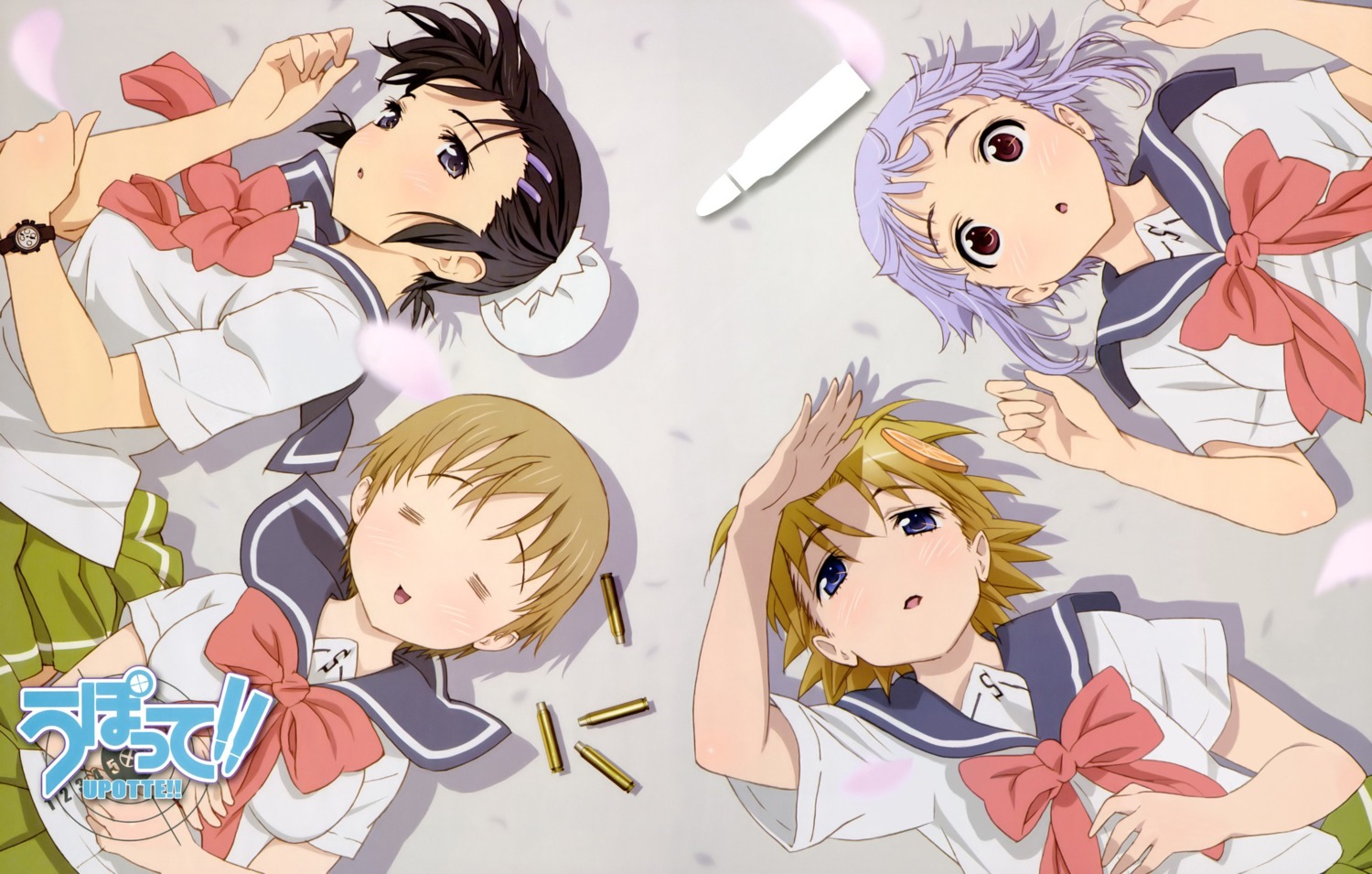 detexted, eru_(l85a1), funko_(fnc), ichiroku_(m16a4), seifuku, shigu_(sg550), takami_akio, upotte!!