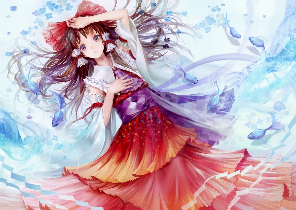 hakurei_reimu, kakyouka, touhou