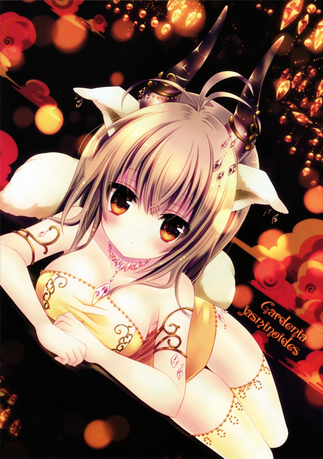 animal_ears, horns, konno_kengo, thighhighs