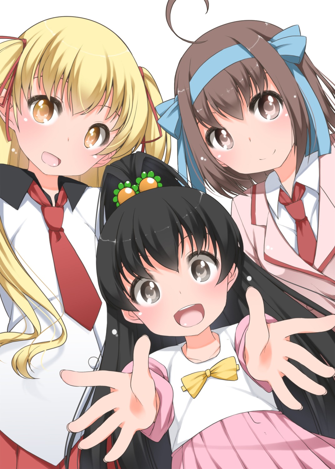 papa_no_iukoto_wo_kikinasai!, seifuku, shouji_ayumu, takanashi_hina, takanashi_miu, takanashi_sora