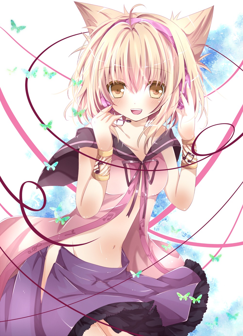 animal_ears, headphones, nanase_nao, nekomimi, touhou, toyosatomimi_no_miko