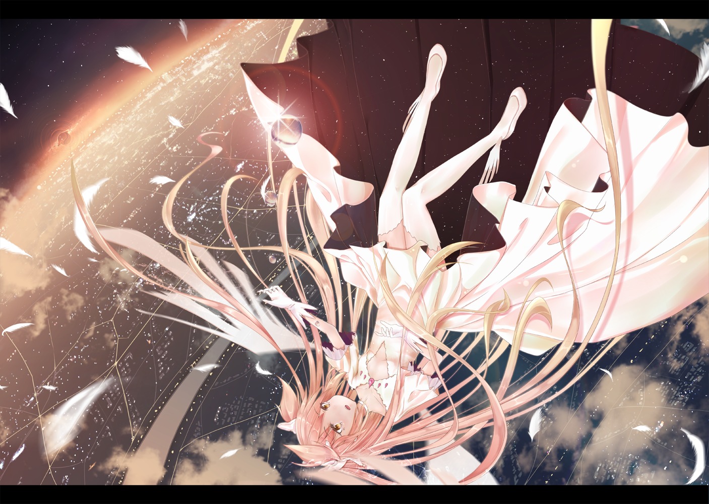 ahirun, dress, kaname_madoka, mahou_shoujo_madoka_magica, thighhighs, ultimate_madoka