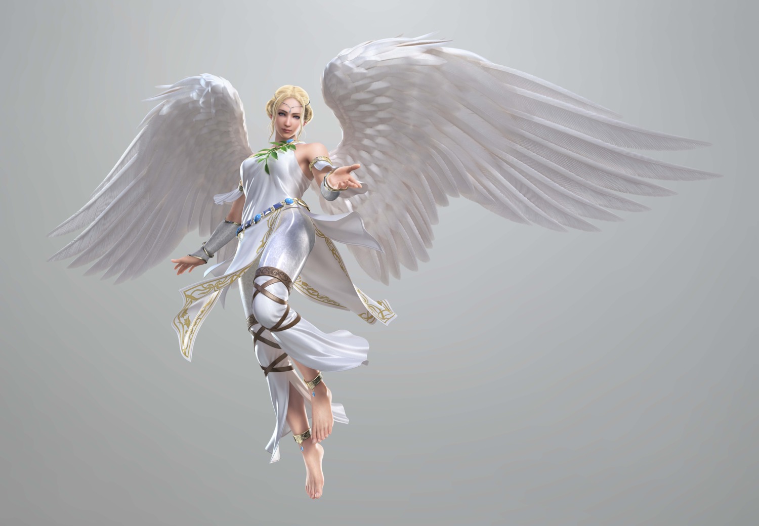 angel, angel_(tekken), cg, dress, tekken, tekken_tag_tournament_2, wings