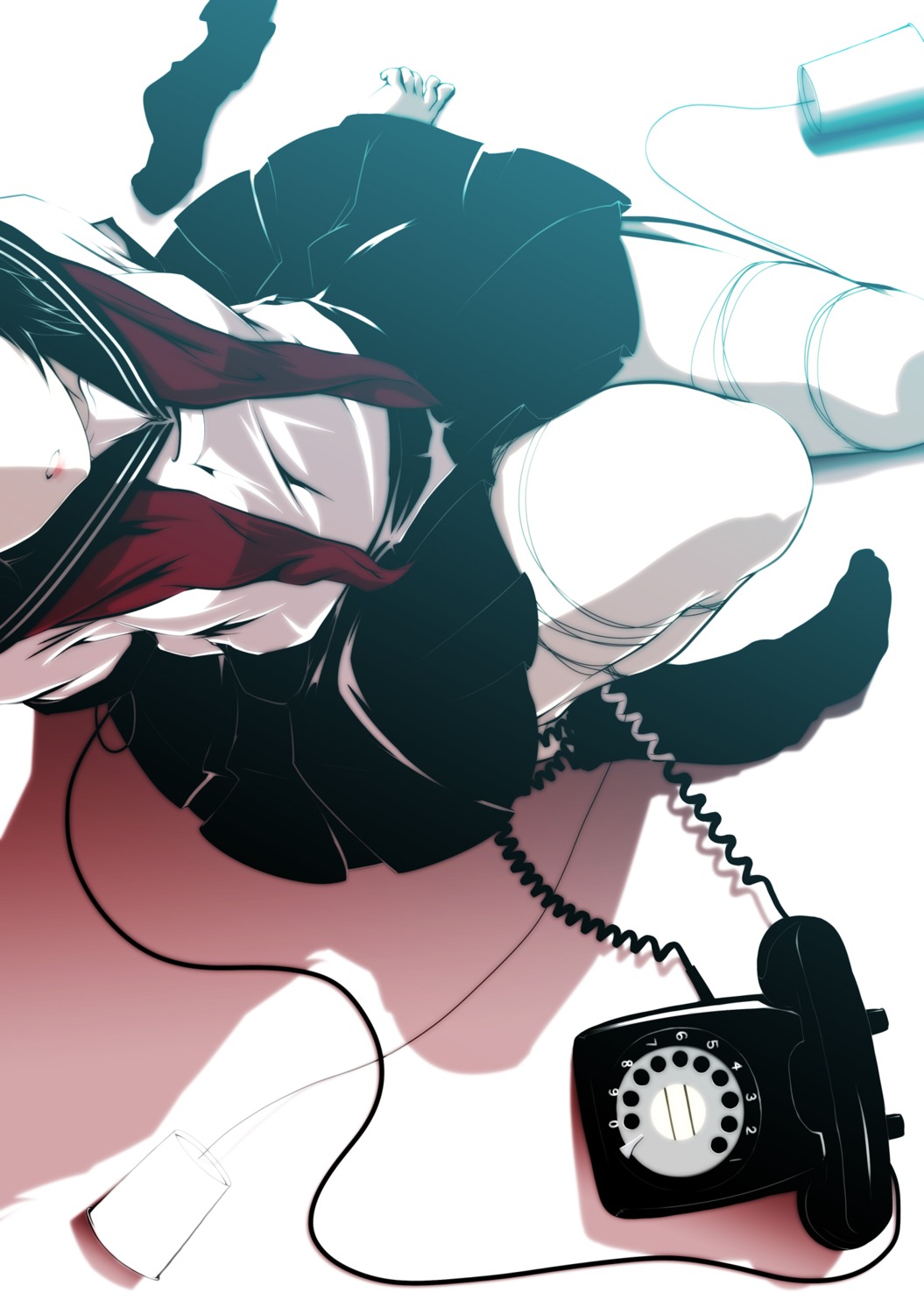 mubouou_aasaa, seifuku, thighhighs
