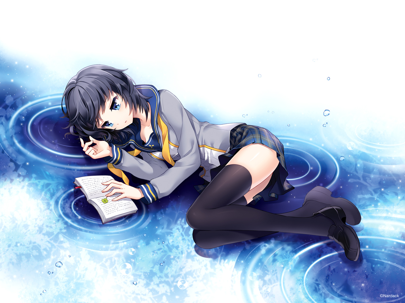 nardack, seifuku, shinonome_yuuko, shinonome_yuuko_wa_tanpen_shousetsu_wo_aishite_iru, thighhighs, wallpaper