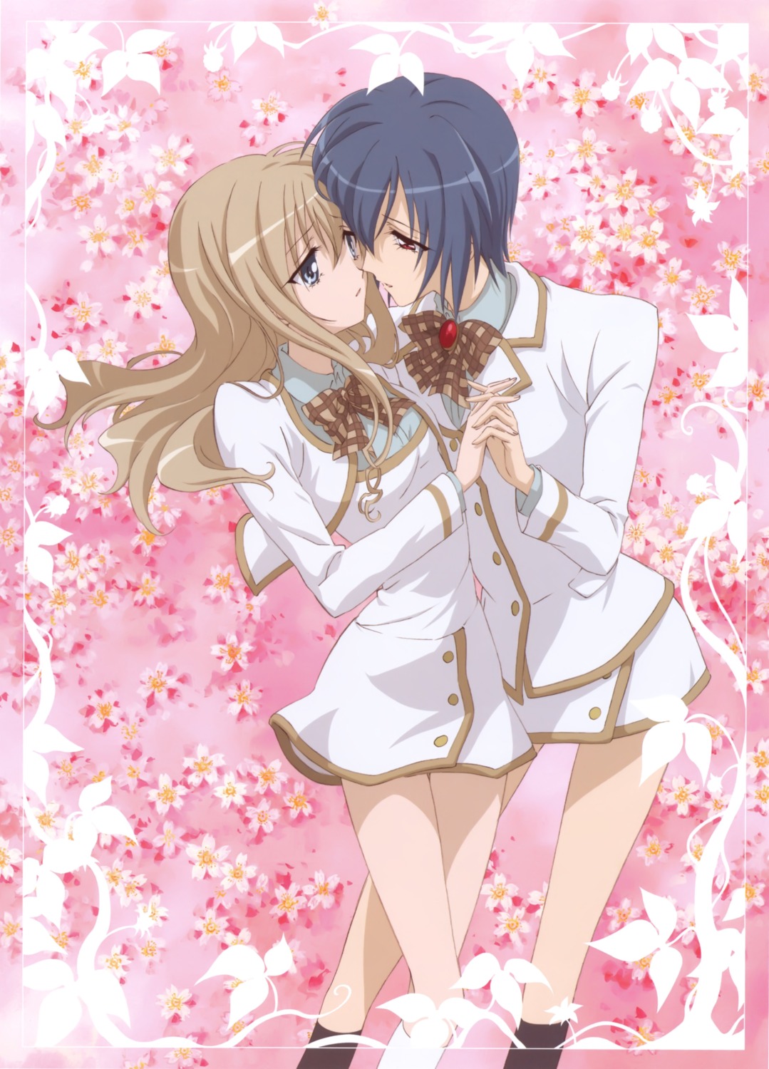 konohana_hikari, ootori_amane, sakai_kyuuta, seifuku, strawberry_panic, yuri