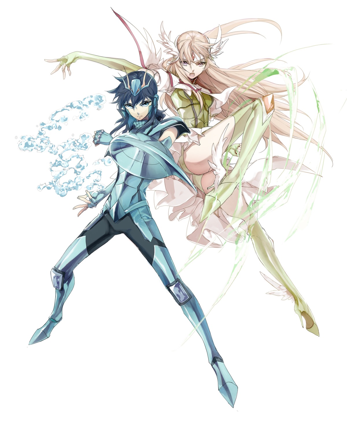 aquila_yuna, armor, bike_shorts, dragon_ryuuho, izumi_(nagashi), saint_seiya, saint_seiya_omega, thighhighs