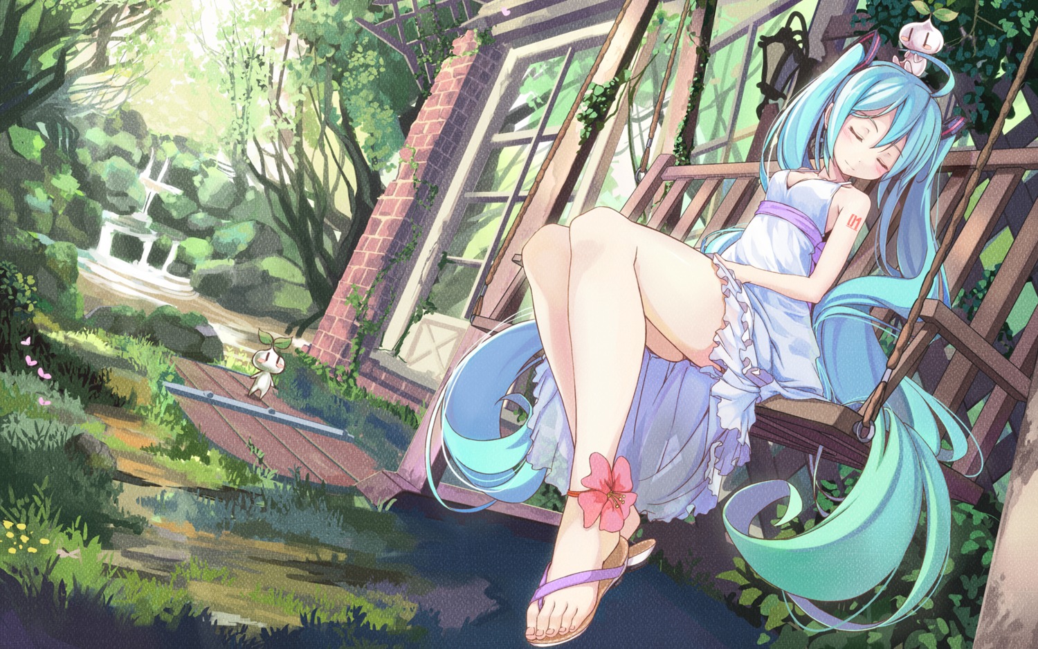 beek, dress, hatsune_miku, vocaloid, wallpaper