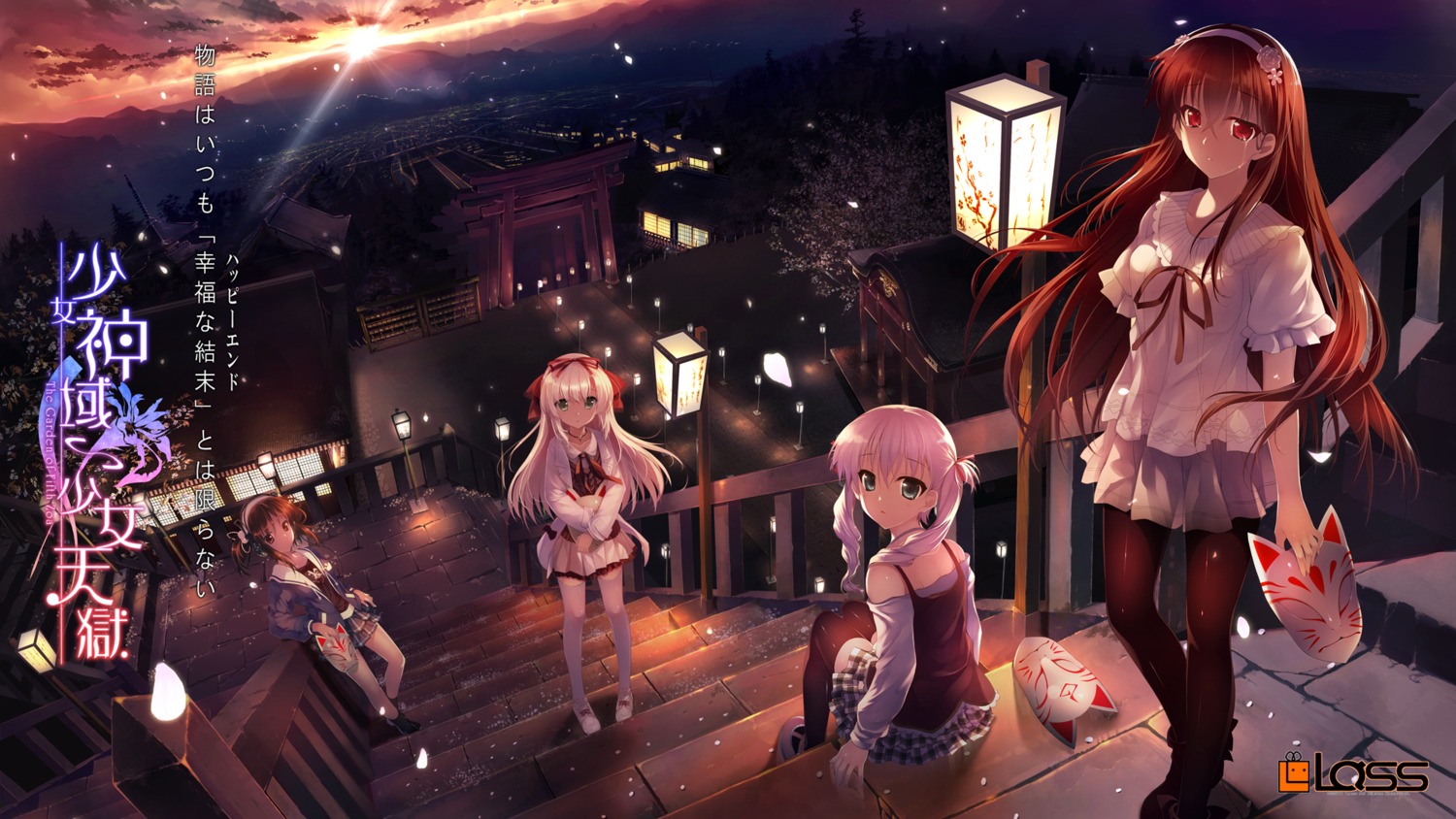 hayakawa_harui, lass, michioka_airi, okushiro_yuki, pantyhose, shoujo_shiniki_shoujo_tengoku, takagi_sana, thighhighs