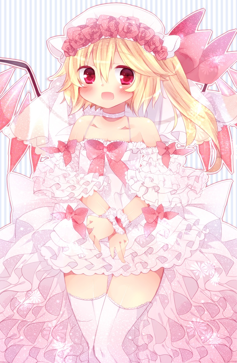 flandre_scarlet, ranhana, thighhighs, touhou, wings