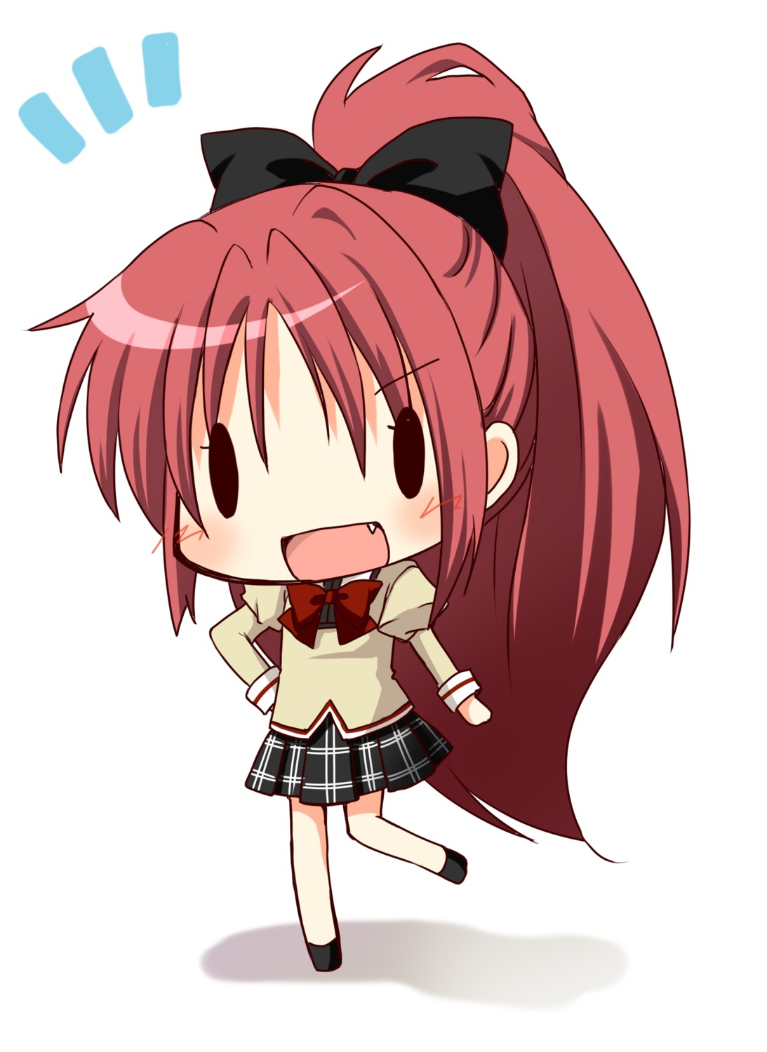 chibi, mahou_shoujo_madoka_magica, oumi_neneha, sakura_kyouko, seifuku