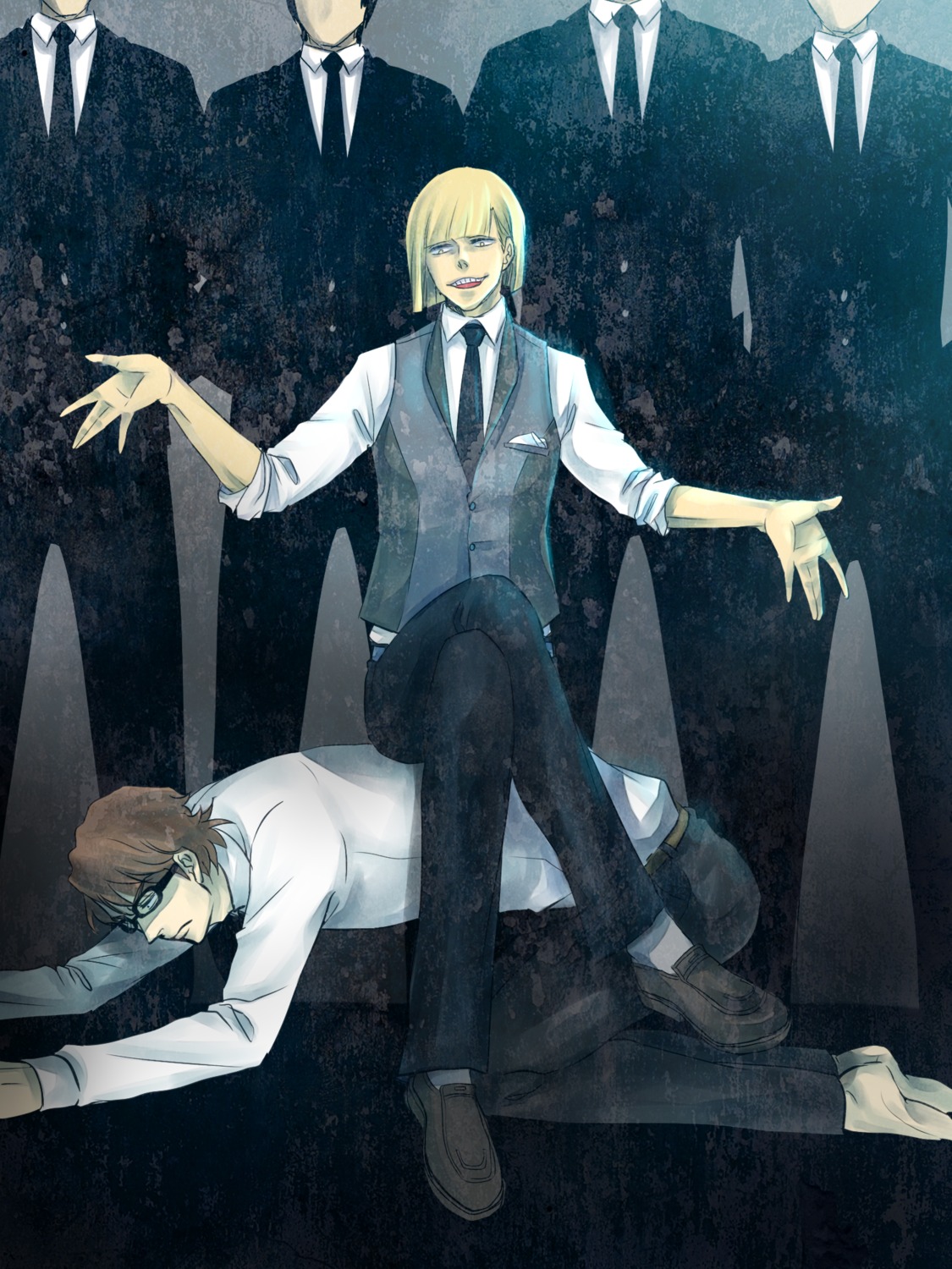 ai_(ai1470), aizen_sousuke, bleach, hirako_shinji, male, megane