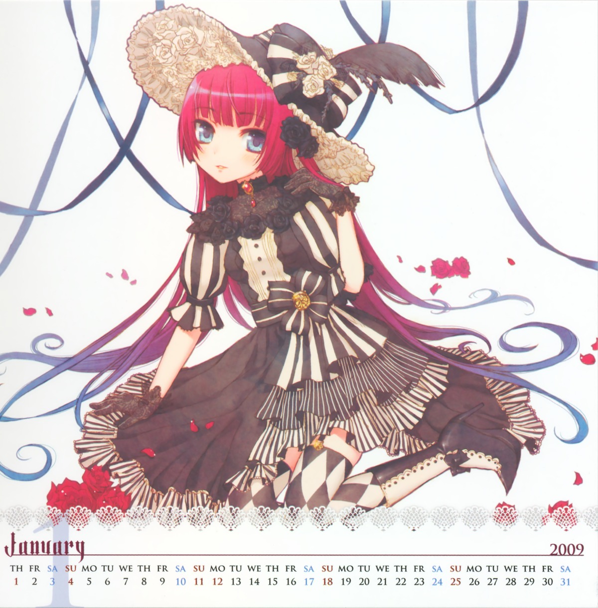 asaki_yuzuno, calendar, lolita_fashion